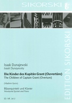 Children Of Captain Grant (overture)  Woodwind Quintet And Piano SCORE/PTS