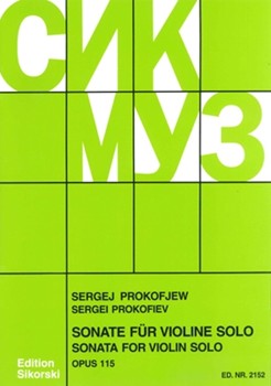 Sonata For Violin Solo In D Major Op. 115