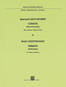 Dmitri Shostakovich - Sonata (unfinished) First Edition