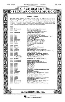 3 Carols by Cooper for SATB