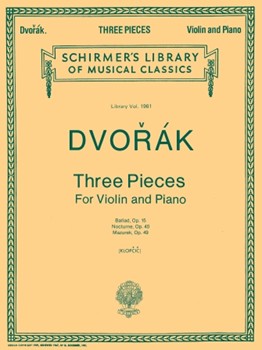 3 Violin Pieces by Dvorak Antonin - Klopcic Rok - for Violin and Piano