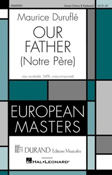 Our Father by Durufle Maurice - Baker Mark - for Unison