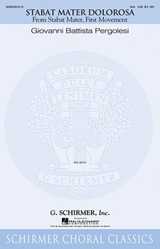 Stabat Mater Dolorosa by Pergolesi Giovanni Battista for SA