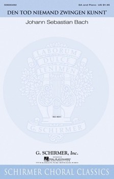Den Tod Niemand zwingen kunnt' by Bach Johann Sebastian Martin Luther for SA and Piano