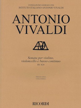 Sonata for Violin, Cello and Basso Continuo RV 820 Score & Pa