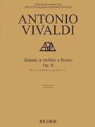 Sonata for Violin and Basso Continuo Op 2 [violin] Vivaldi