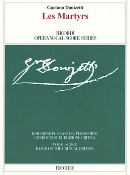 Les Martyrs by Donizetti Gaetano for Vocal Scor