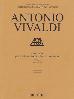 Concerto for Violin Strings and Basso Continuo - RV324 Op. 6 No. 1 by Antonio Vivaldi for Study Score