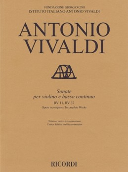 Sonate Violin and Basso Continuo RV11 RV37 by Vivaldi Antonio Lucio for Score