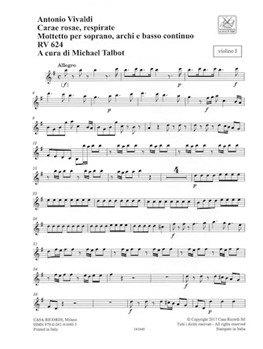 Carae Rosae Respirate RV 624 by Vivaldi Antonio Lucio - Talbot Michael - for Parts