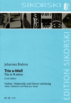 Trio in A Minor for Violin Violoncello and Piano four-hands by Brahms Johannes - Cord Garben - for STRING ENS