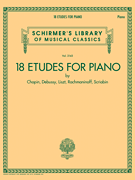 8 ETUDES FOR PIANO BY CHOPIN, DEBUSSY, LISZT, RACHMANINOFF, SCRIABIN - Schirmer's Library of Musical Classics Volume 2143