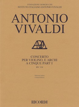 Concerto RV 813 Violin and String in Five Parts Based on Critic by Vivaldi Antonio Lucio for Score