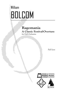 Ragomania: a Classic Overture for Orchestra - Oversized Full Score