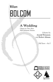 A Wedding: Opera in 2 Acts (Full Orchestra Version) - Act 1 - Full Score