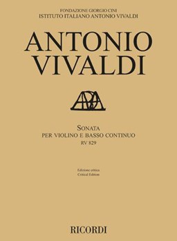 Sonata for Violin and Basso Continuo, RV 829 - Critical Edition $19.99 Subscriber price