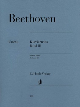 Piano Trios Volume 3 by Beethoven Ludwig van for Piano Trio (Book 3)
