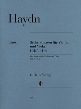 6 Sonatas For Violin & Viola Hob 6 - 1-6 by Haydn Joseph for Str Duet