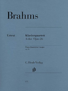 Piano Quartet Opus 26 In A Major by Brahms Johannes for Piano Quartet