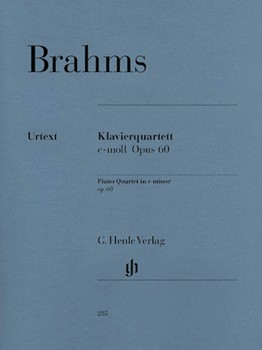 Piano Quartet Opus 60 In C Minor by Brahms Johannes for Piano Quartet