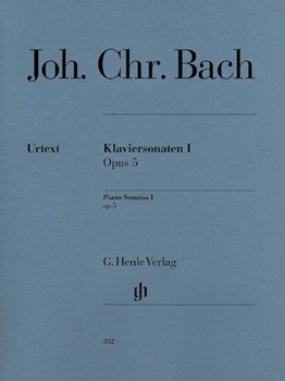 Sonatas Volume 1 Opus 5 by Bach Johann Christian - Heinemanm - for Piano