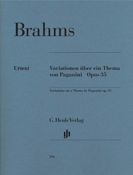 Variations On A Theme By Paganini Opus 35 by Brahms Johannes for Piano