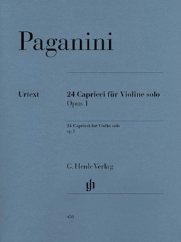 24 Capricci Opus 1 by Paganini Niccolo for Violin Sol