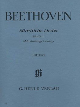 Complete Songs Volume 3 by Beethoven Ludwig van for Vocal Collection