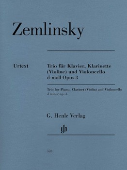 Trio for Piano Clarinet (Violin) and Violoncello in D-minor Op. 3 by Zemlinsky Alexander for Chamber En
