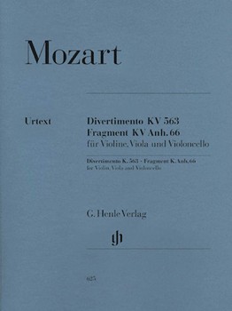 Divertimento Kv 563 by Mozart Wolfgang Amadeus for String Trio (Urtext)