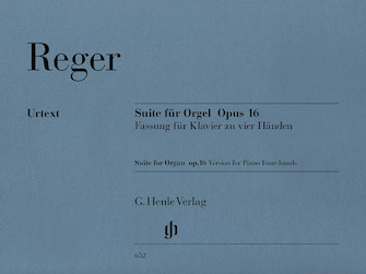 Suite For Organ Opus 16 by Reger Max for 1 Piano 4 Hands