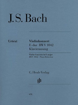 Concerto In E Major Bwv 1042 by Bach Johann Sebastian for Violin and Piano