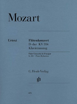 Concerto In D Major Kv314 by Mozart Wolfgang Amadeus for Flute and Piano (Urtext)
