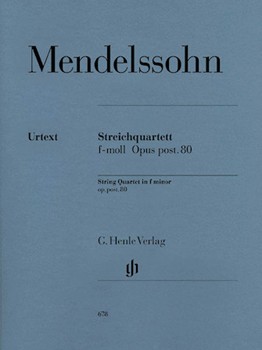 Quartet In F Minor by Mendelssohn Felix for Str Quartet
