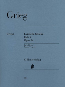 Lyric Pieces Book 5 Opus 54 by Grieg Edvard for Piano