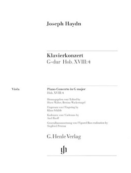 Concerto for Piano (Harpsichord) and Orchestra G Major Hob.XVIII:4 by Haydn Joseph for