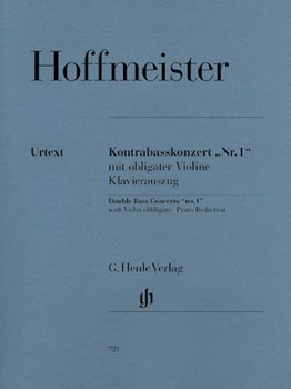 Concerto #1 by Hoffmeister Franz Anton for String Bass and Piano