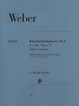 Concerto #2 Opus 74 In E-flat by Weber Carl Maria von for Clarinet Solo (Urtext)