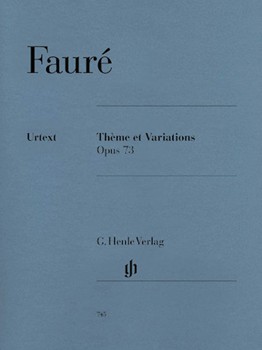 Theme & Variations Opus 73 by Faure Gabriel - Jost/Schilde - for Piano