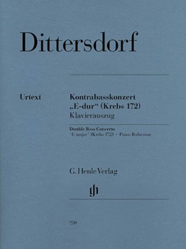 Concerto In E Major Krebs 172 by Dittersdorf Karl Ditters von - Glockler Tobias (ed - for String Bass and Piano