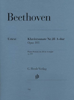Sonata Opus 101 A Major by Beethoven Ludwig van for Piano