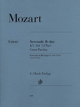 Serenade In B-flat Major K361(370a) by Mozart Wolfgang Amadeus - Gran Partita - for Woodwind Choir