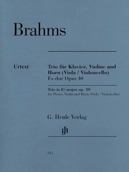 Horn Trio E Flat Major Op. 40 by Brahms Johannes for Piano Trio