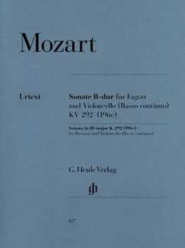 Sonata In B-fl Major K292(196c) by Mozart Wolfgang Amadeus - Wolfgang Kostujak - for Bassoon and Piano