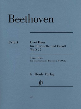 3 Duos For Clarinet & Bassoon Woo 27 by Beethoven Ludwig van - Voss Egon - for Woodwind Duet