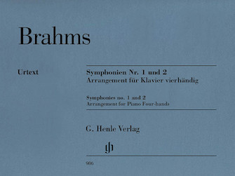 Symphonies No 1 & 2 by Brahms Johannes for 1 Piano 4 Hands