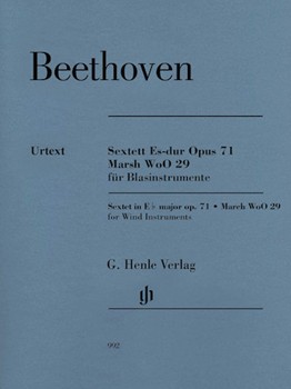Sextet In E-fl Maj Opus 71 & March - Parts Only by Beethoven Ludwig van - Voss Egon - Parts for Woodwind Sextet