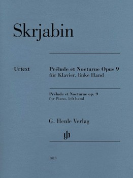 Prelude and Nocturne Op 9 for Piano Left Hand