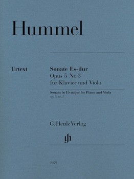 Sonata for Piano and Viola in E-flat Major Op 5 No 3