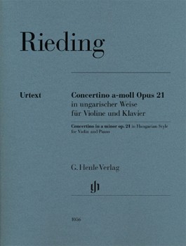 Concertino In Hungarian Style in A Minor Op. 21 by Rieding Oskar - Oppermann Annette - for Violin and Piano